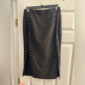 Women’s black tied up below knee skirt size s Lexi Drew